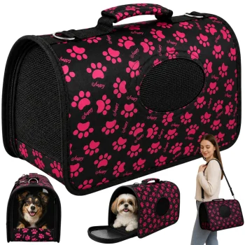 XL Pet Carrier Bag for Dogs and Cats, 51.5x28.5x21 cm, Black