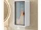 Hanging Bathroom Shelf with 3 Levels and Door, White