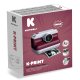 Kidywolf K-PRINT 418269 Instant Camera with Selfie Function, Red