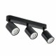 3-Light Ceiling Spot Light Fixture Surface Mounted for GU10 Bulbs, Black