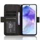 Samsung Galaxy A35 ( SM-A356E/DS ) Multiple Card Slots Design Wallet Stand Leather Book Case Cover, Black