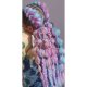 Синтетические волосы Soulima Ombre, сине-фиолетовые, 60 см