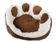 Plush Pet Bed for Dogs and Cats, 60 cm, Brown