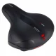 Bicycle Saddle with Elastic Foam and Reflector, Black