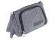 School Double Pencil Writing Supplies Cosmetic Case, Gray