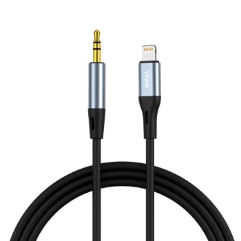 Audio Cable Vipfan L05 Lightning to 3.5mm Mini Jack AUX, 1m, Gray