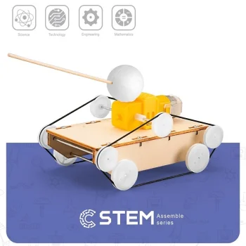 Wooden Assembly Kit Tank, STEM Educational Toy