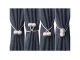 Magnetic Curtain Tiebacks, Grey, 2 pcs