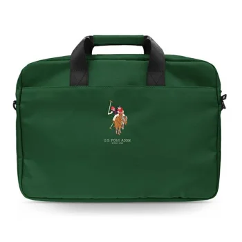 US Polo Assn. Polo Embroidery laptop bag up to 16", green