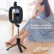 LED Selfie Ring Desktop Light Flash Tripod with Phone Holder and Bluetooth Remote Control (P40D-3), Black