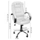 Ergonomic Office Chair in Eco Leather Malatec 23240, White