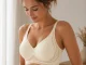Women\'s Push-Up Sports Bra with Pads, Seamless, White, Size M