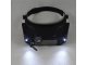 Налобная лупа с LED подсветкой и 4 сменными линзами 1.5x-11x
