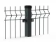 Double-Sided Fastener for Panel Fence 60x40mm, ZN + RAL 7016, Gray