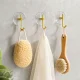 Self-Adhesive Acrylic Bathroom Hook, Gold