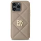 DKNY iPhone 14 Pro Max Case Quilted Stack Logo, Beige