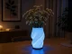 2-in-1 LED RGB Table Lamp and Vase with Remote, Ecru