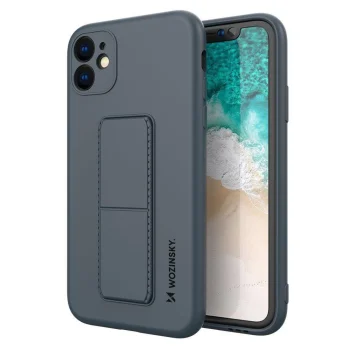 Wozinsky Kickstand Case dėklas iPhone 12 Pro su stovu, tamsiai mėlynas
