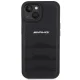 Mercedes iPhone 15 Case AMG Leather Debossed Lines, Black