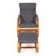 Modernhome Rocking Chair with Footrest, Grey/Walnut