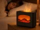 Air Humidifier and Aromatherapy Diffuser with LED Flame Effect, Black