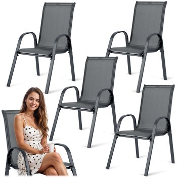 Sofotel SO-980 Set of 4 Outdoor Textilene Garden Chairs