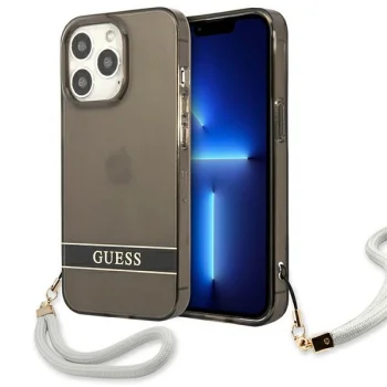 Guess Translucent Strap Case for iPhone 13 Pro / 13, Black