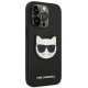 Karl Lagerfeld Saffiano Choupette Head Patch Case for iPhone 14 Pro Max Black