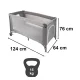 Foldable Travel Cot and Playpen 2 in 1 with Mattress, 60x120 cm, Grey