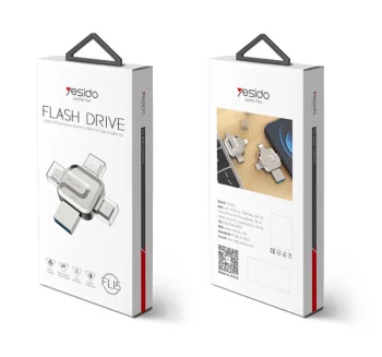 4-in-1 OTG USB 3.0 Flash Drive Yesido FL15 16GB, Silver