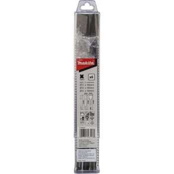 Makita D-58920 SDS-Plus Drill and Chisel Set, 6-Piece