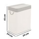 Massido 100 L Bamboo Laundry Hamper with Lid, 2 Compartments