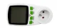 White Plug-In Power Meter with LED Backlight 3680W