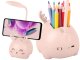 Kids LED Night Light with Organizer and Phone Stand, Pink