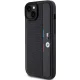 BMW iPhone 15 Plus / 14 Plus Case Perforated Tricolor Line, Black