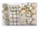 Christmas Tree Baubles Set 100 pcs with Star, 6/4/3 cm, Gold