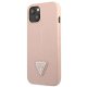 Guess iPhone 13 mini Case Saffiano Triangle Logo Pink