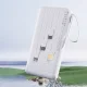 Dudao K11 10000mAh Power Bank with Built-in Cables, White