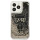 Apple iPhone 13 Pro Max 6.7\" Karl Lagerfeld Liquid Glitter Gatsby Case Cover (KLHCP13XLGGKBK), Black