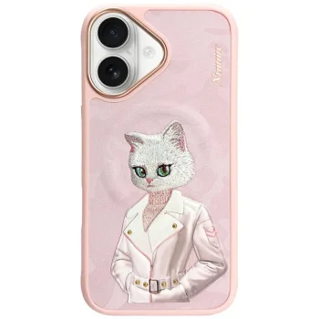 Nimmy Fashion Cute Pet MagSafe Case for iPhone 16 Pink