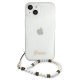Guess Pearl Transparent Hardcase for iPhone 13 6.1\", White Pearl