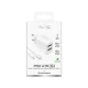 Puro PROLITE 10W 2x USB-A Wall Charger + USB-A to USB-C Cable 1.2m - White