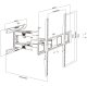Настенное крепление для ТВ Maclean MC-423, 43-100\", 80кг, VESA 800x600, Черный