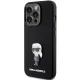 Karl Lagerfeld iPhone 15 Pro Case Silicone Ikonik Metal Pin, Black