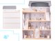 Bērnu spēļu koka leļļu māja ar mēbelēm konstruktors, 80cm | Wooden Play Dollhouse with Furniture