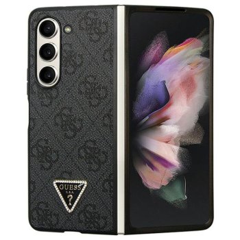 Guess Ādas 4G Diamond Triangle apvalks Samsung Galaxy Z Fold 5 - melns | Leather case for black