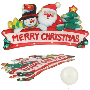 LED Hanging Christmas Window Decoration Merry Christmas XXL 45cm