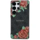 Guess Leather 4G Flowers MagSafe Case for Samsung Galaxy S25 Ultra - Black