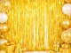 Foil Fringe Party Curtain Photo Backdrop 100x180cm, Gold