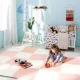 Ricokids Large Foam Puzzle Play Mat, 60x60 cm, 4 Pcs, Peach/White